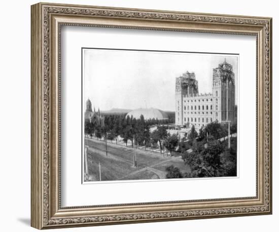 New Mormon Temple, Salt Lake City, Utah, Late 19th Century-John L Stoddard-Framed Giclee Print