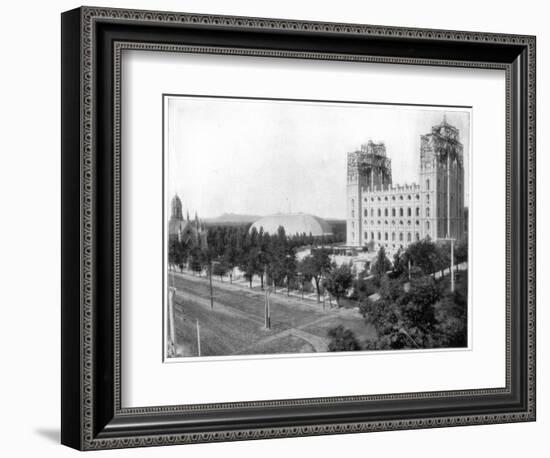 New Mormon Temple, Salt Lake City, Utah, Late 19th Century-John L Stoddard-Framed Giclee Print