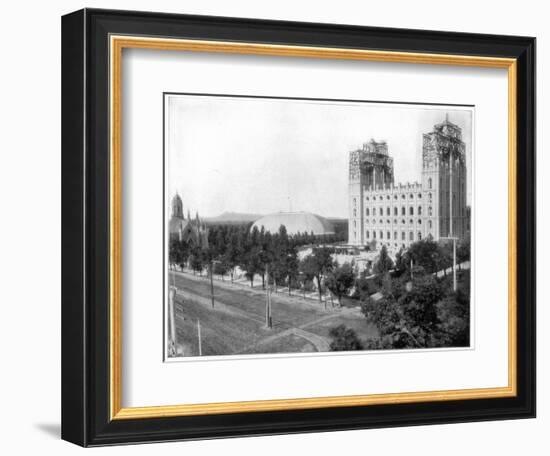 New Mormon Temple, Salt Lake City, Utah, Late 19th Century-John L Stoddard-Framed Giclee Print