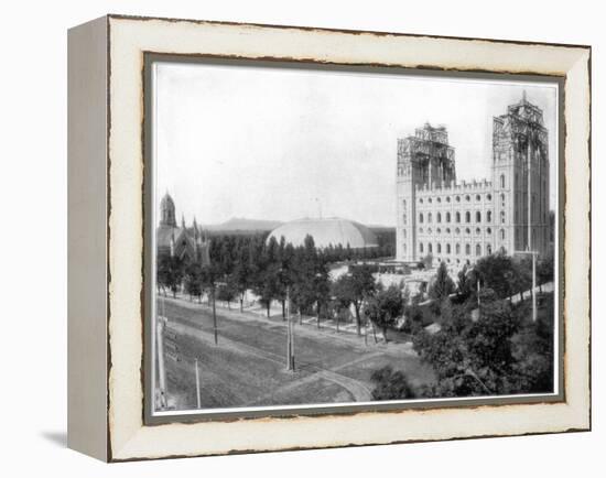 New Mormon Temple, Salt Lake City, Utah, Late 19th Century-John L Stoddard-Framed Premier Image Canvas