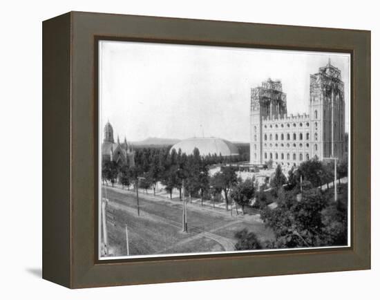 New Mormon Temple, Salt Lake City, Utah, Late 19th Century-John L Stoddard-Framed Premier Image Canvas