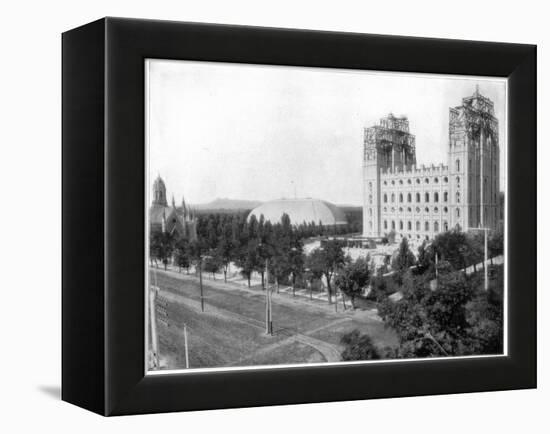 New Mormon Temple, Salt Lake City, Utah, Late 19th Century-John L Stoddard-Framed Premier Image Canvas