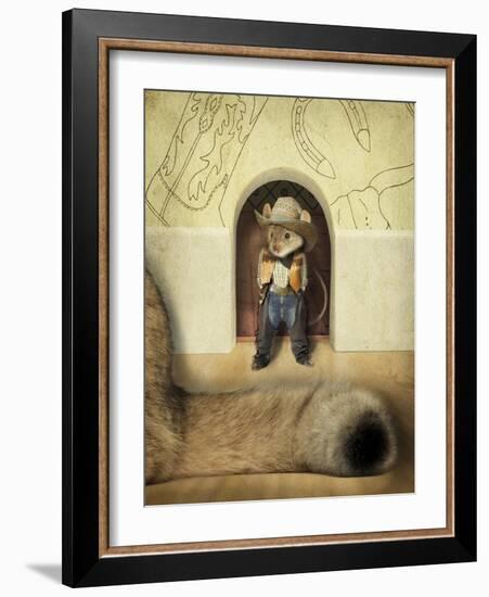 New Mouse In Town-J Hovenstine Studios-Framed Giclee Print