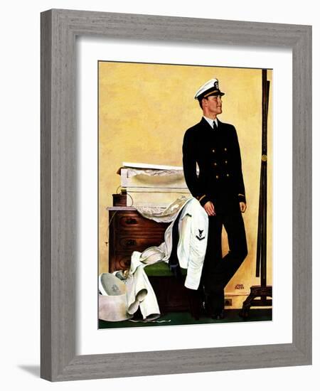 "New Naval Officer," July 10, 1943-John Falter-Framed Giclee Print