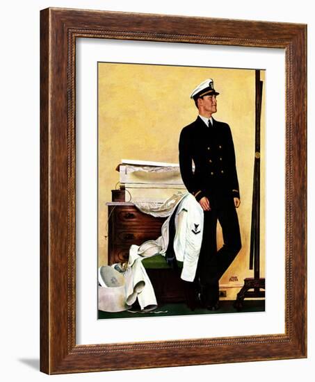 "New Naval Officer," July 10, 1943-John Falter-Framed Giclee Print