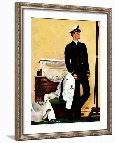 "New Naval Officer," July 10, 1943-John Falter-Framed Giclee Print