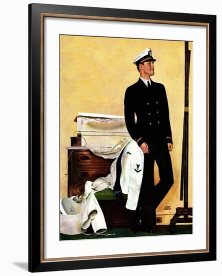 "New Naval Officer," July 10, 1943-John Falter-Framed Giclee Print