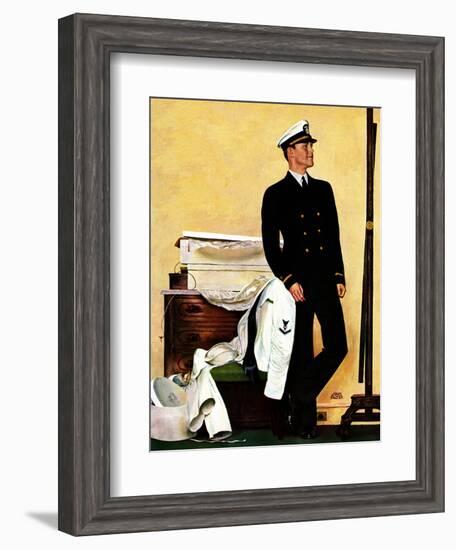 "New Naval Officer," July 10, 1943-John Falter-Framed Giclee Print