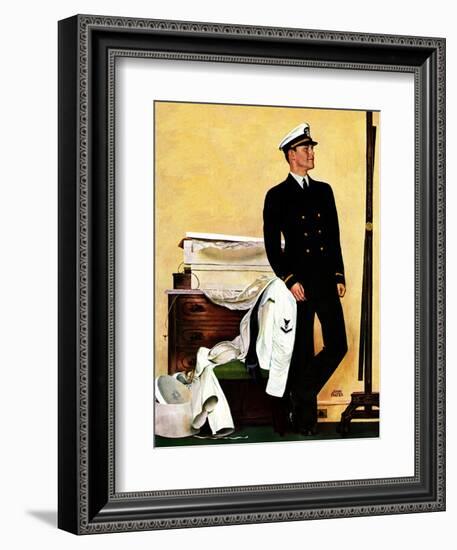 "New Naval Officer," July 10, 1943-John Falter-Framed Giclee Print