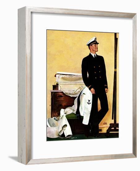 "New Naval Officer," July 10, 1943-John Falter-Framed Premium Giclee Print