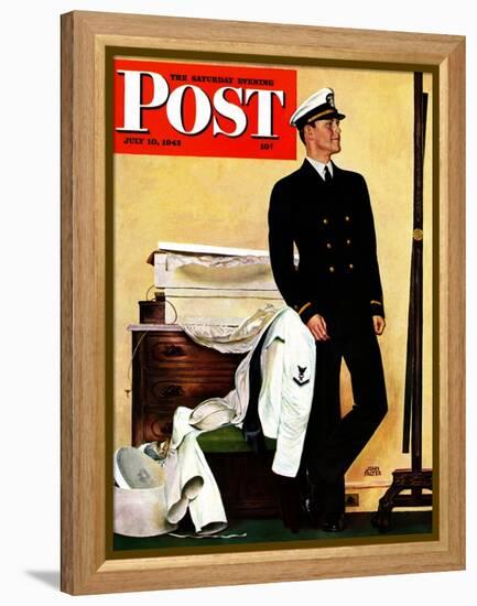 "New Naval Officer," Saturday Evening Post Cover, July 10, 1943-John Falter-Framed Premier Image Canvas