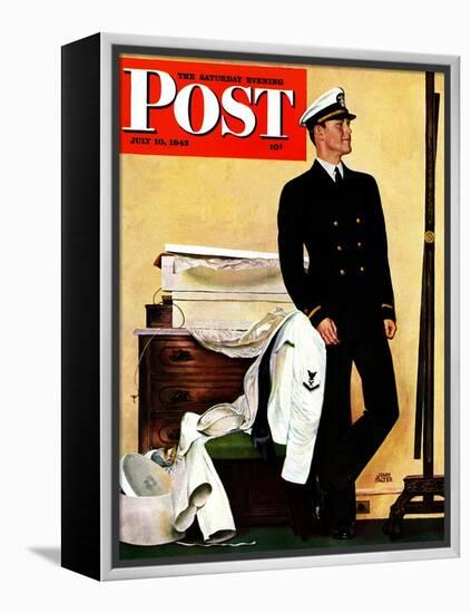 "New Naval Officer," Saturday Evening Post Cover, July 10, 1943-John Falter-Framed Premier Image Canvas