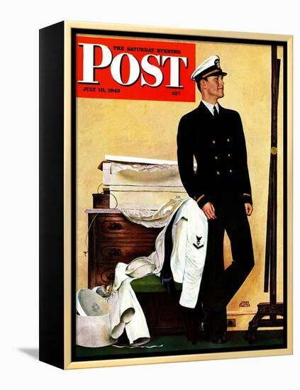 "New Naval Officer," Saturday Evening Post Cover, July 10, 1943-John Falter-Framed Premier Image Canvas