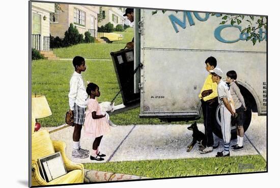 New Neighbors (or New Kids in the Neighborhood; Moving In)-Norman Rockwell-Mounted Giclee Print
