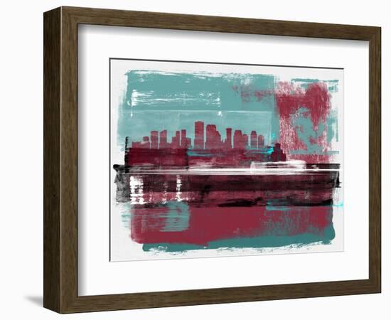 New Orleans Abstract Skyline I-Emma Moore-Framed Art Print