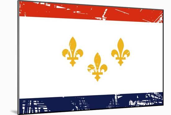 New Orleans City Flag, State Of Louisiana, U.S.A-Speedfighter-Mounted Art Print