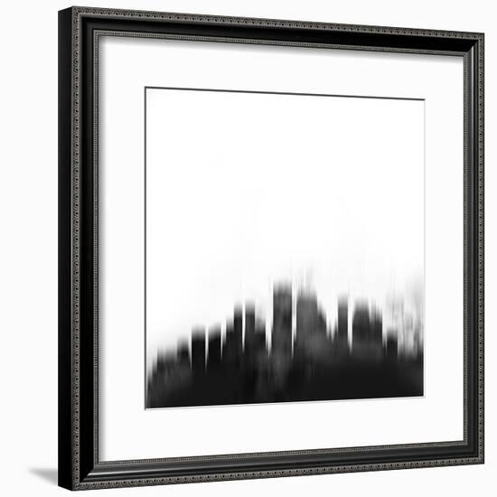 New Orleans City Skyline - Black-NaxArt-Framed Art Print