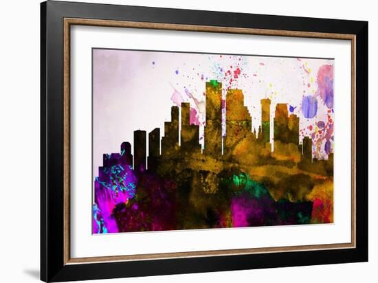 New Orleans City Skyline-NaxArt-Framed Art Print