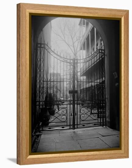 New Orleans' French Quarter is Famous for its Intricate Ironwork Gates and Balconies-null-Framed Premier Image Canvas