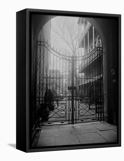 New Orleans' French Quarter is Famous for its Intricate Ironwork Gates and Balconies-null-Framed Premier Image Canvas