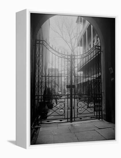 New Orleans' French Quarter is Famous for its Intricate Ironwork Gates and Balconies-null-Framed Premier Image Canvas