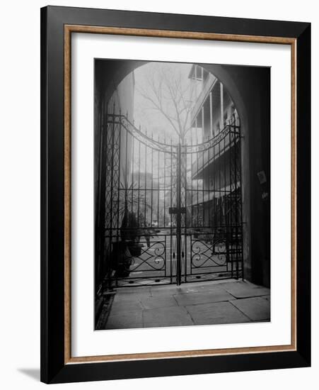 New Orleans' French Quarter is Famous for its Intricate Ironwork Gates and Balconies-null-Framed Photographic Print