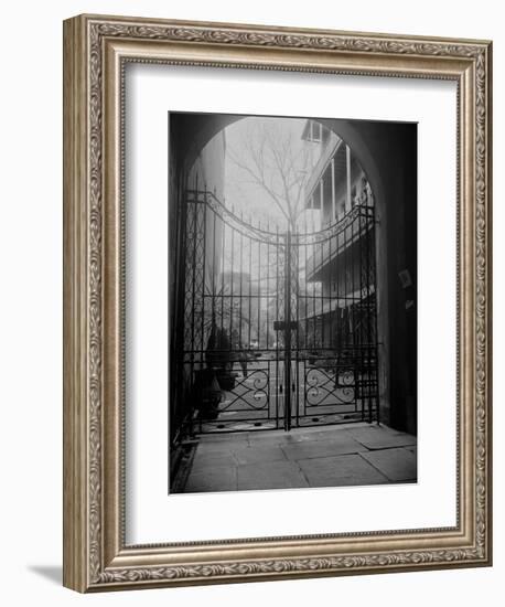 New Orleans' French Quarter is Famous for its Intricate Ironwork Gates and Balconies--Framed Photographic Print