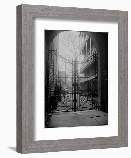 New Orleans' French Quarter is Famous for its Intricate Ironwork Gates and Balconies-null-Framed Photographic Print