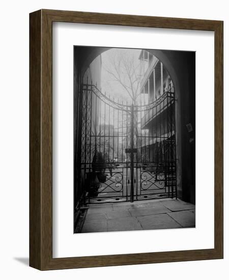 New Orleans' French Quarter is Famous for its Intricate Ironwork Gates and Balconies--Framed Photographic Print