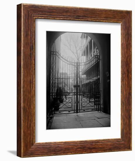 New Orleans' French Quarter is Famous for its Intricate Ironwork Gates and Balconies--Framed Photographic Print