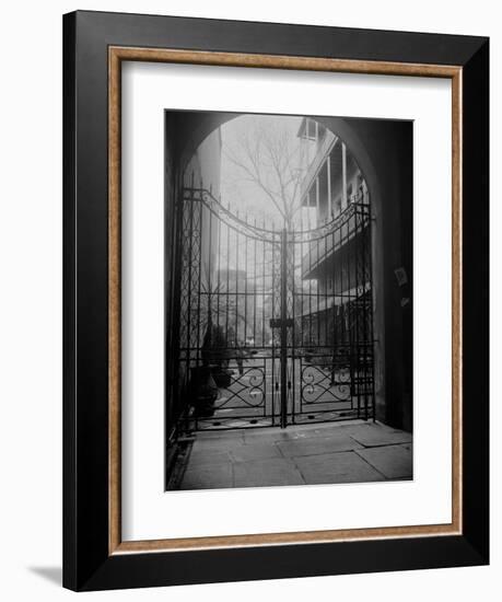 New Orleans' French Quarter is Famous for its Intricate Ironwork Gates and Balconies-null-Framed Photographic Print