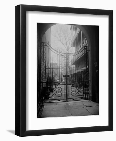 New Orleans' French Quarter is Famous for its Intricate Ironwork Gates and Balconies--Framed Photographic Print