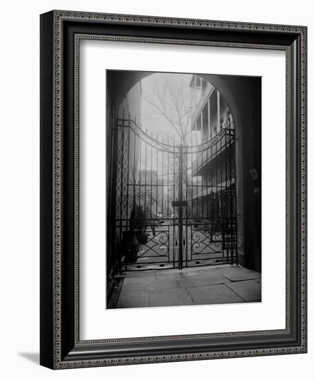 New Orleans' French Quarter is Famous for its Intricate Ironwork Gates and Balconies-null-Framed Photographic Print