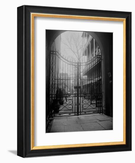 New Orleans' French Quarter is Famous for its Intricate Ironwork Gates and Balconies--Framed Photographic Print