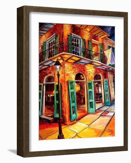 New Orleans Jazz Corner-Diane Millsap-Framed Art Print
