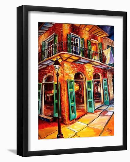 New Orleans Jazz Corner-Diane Millsap-Framed Art Print