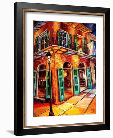 New Orleans Jazz Corner-Diane Millsap-Framed Art Print