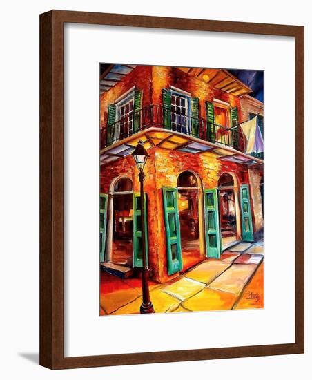 New Orleans Jazz Corner-Diane Millsap-Framed Art Print