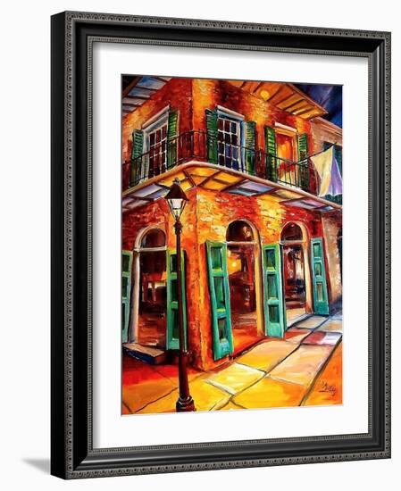 New Orleans Jazz Corner-Diane Millsap-Framed Art Print