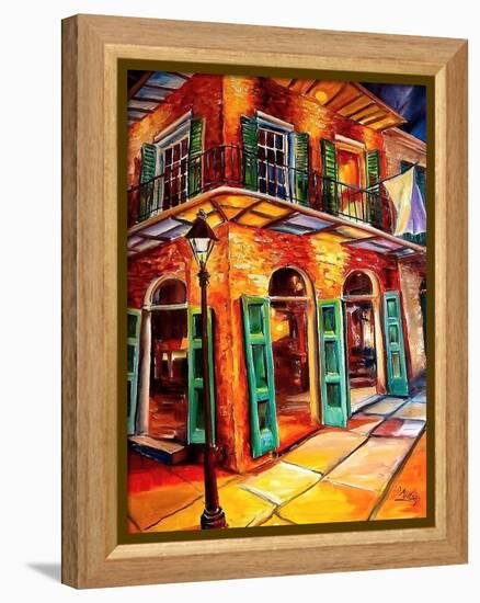 New Orleans Jazz Corner-Diane Millsap-Framed Stretched Canvas