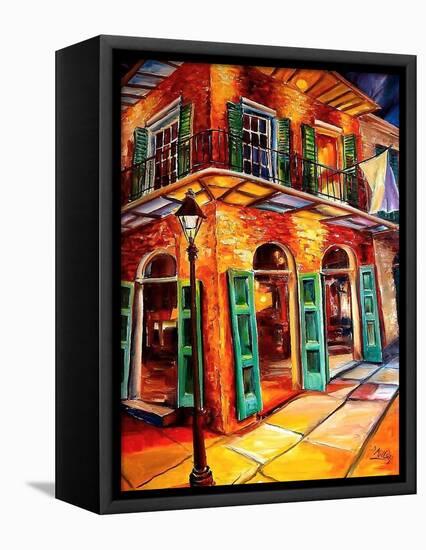 New Orleans Jazz Corner-Diane Millsap-Framed Stretched Canvas