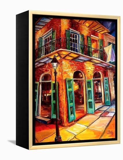 New Orleans Jazz Corner-Diane Millsap-Framed Stretched Canvas