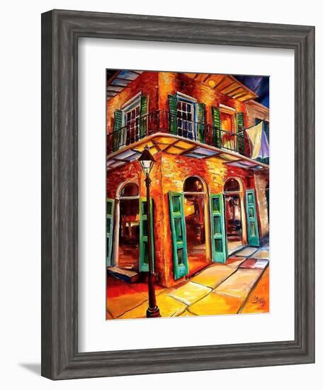 New Orleans Jazz Corner-Diane Millsap-Framed Art Print