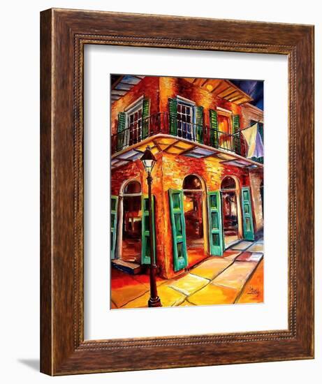 New Orleans Jazz Corner-Diane Millsap-Framed Art Print