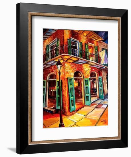 New Orleans Jazz Corner-Diane Millsap-Framed Art Print