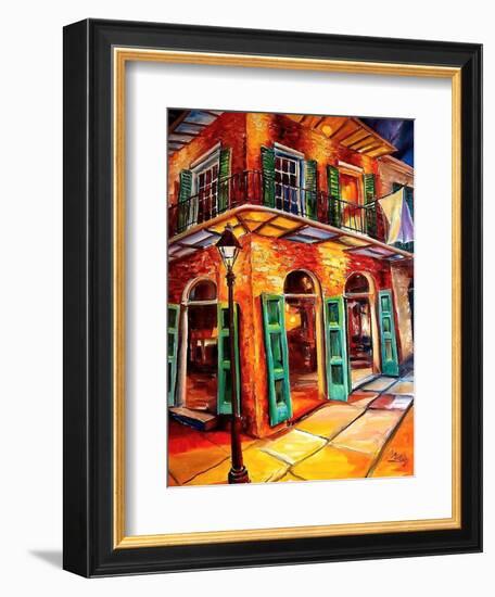 New Orleans Jazz Corner-Diane Millsap-Framed Art Print