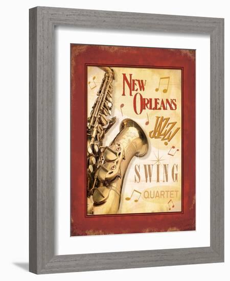 New Orleans Jazz II-Pela Design-Framed Art Print