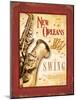 New Orleans Jazz II-Pela Design-Mounted Art Print