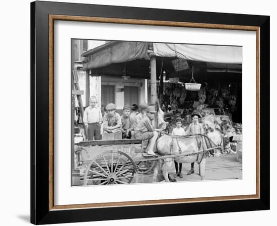 New Orleans, La., a Corner of the French Market-null-Framed Photo