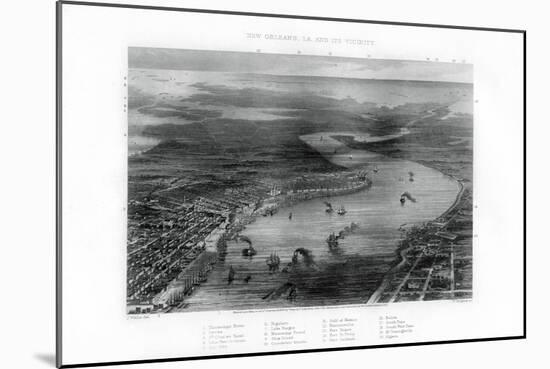 New Orleans, Louisiana and its Vicinity, 1862-1867-W Ridgway-Mounted Giclee Print